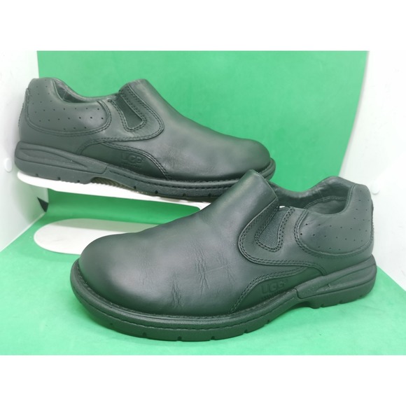 UGG Australia Euclid Slip on Shoes Mens Size 9.5 EUR 42.5 Black Leather Loafers main image 4